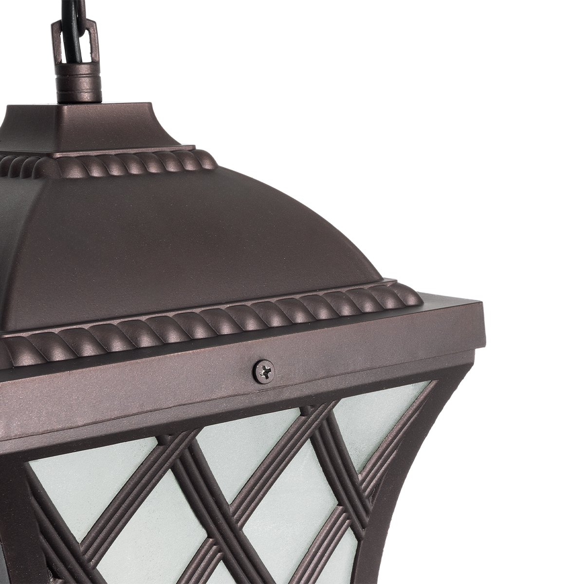 LEDTM® LINCOLN 01399 Vintage Κρεμαστό Φωτιστικό Οροφής με Ντουί 1 x E27 AC 220-240V IP20 - Καφέ & Διάφανο - Μ19 x Π19 x Υ20cm - Image 8