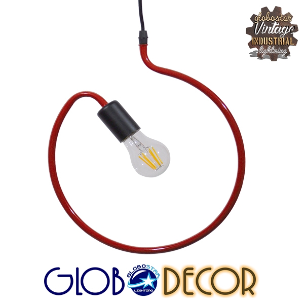 LEDTM® LIBBY 01095-1 Παιδικό Κρεμαστό Φωτιστικό Οροφής με Ντουί 1 x E27 AC 220-240V IP20 - Κόκκινο - Μ28 x Π28 x Υ16cm - Image 3