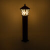 LEDTM® SHELTER 01400 Vintage Φωτιστικό Κολωνάκι Κήπου Μονόφωτο 1 x E27 Καφέ Μεταλλικό Πλέγμα L19 x W19 x H100cm - Image 3