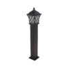 LEDTM® SHELTER 01400 Vintage Φωτιστικό Κολωνάκι Κήπου Μονόφωτο 1 x E27 Καφέ Μεταλλικό Πλέγμα L19 x W19 x H100cm - Image 5