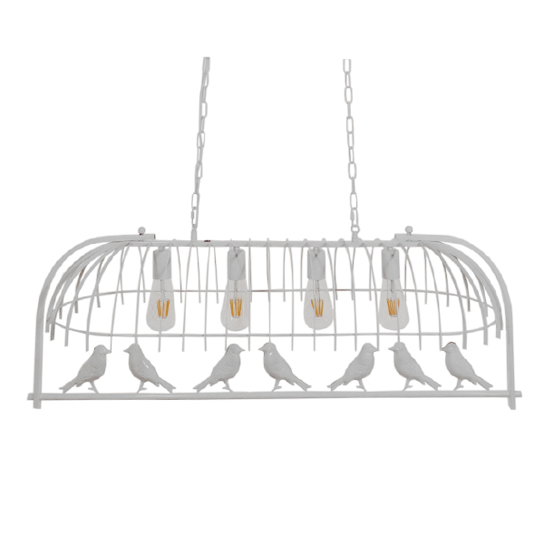LEDTM® NEST 01403 Vintage Κρεμαστό Φωτιστικό Οροφής με Ντουί 4 x E27 AC 220-240V IP20 - Λευκό & Πράσινο - Μ103 x Π34 x Υ36.5cm - Image 7