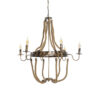 LEDTM® VICTORIAN 01404 Vintage Κρεμαστό Φωτιστικό Οροφής με Ντουί 6 x E14 AC 220-240V IP20 - Χάλκινο Εφέ Σκουριάς & Μπεζ - Μ85 x Π85 x Υ85cm - Image 2