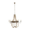 LEDTM® VICTORIAN 01404 Vintage Κρεμαστό Φωτιστικό Οροφής με Ντουί 6 x E14 AC 220-240V IP20 - Χάλκινο Εφέ Σκουριάς & Μπεζ - Μ85 x Π85 x Υ85cm - Image 4