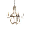 LEDTM® VICTORIAN 01404 Vintage Κρεμαστό Φωτιστικό Οροφής με Ντουί 6 x E14 AC 220-240V IP20 - Χάλκινο Εφέ Σκουριάς & Μπεζ - Μ85 x Π85 x Υ85cm - Image 5