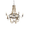LEDTM® VICTORIAN 01404 Vintage Κρεμαστό Φωτιστικό Οροφής με Ντουί 6 x E14 AC 220-240V IP20 - Χάλκινο Εφέ Σκουριάς & Μπεζ - Μ85 x Π85 x Υ85cm - Image 7