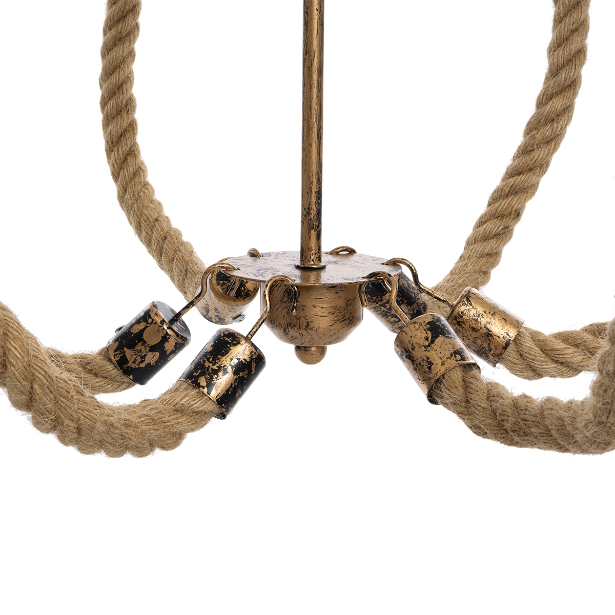 LEDTM® VICTORIAN 01404 Vintage Κρεμαστό Φωτιστικό Οροφής με Ντουί 6 x E14 AC 220-240V IP20 - Χάλκινο Εφέ Σκουριάς & Μπεζ - Μ85 x Π85 x Υ85cm - Image 9