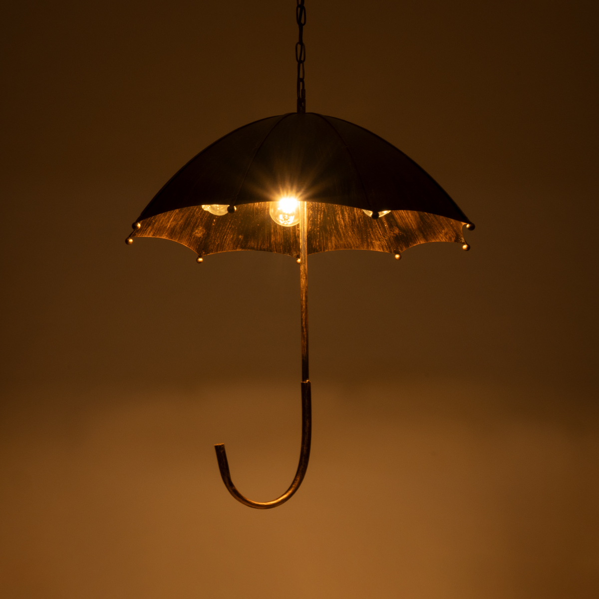 LEDTM® UMBRELLA 01406 Vintage Κρεμαστό Φωτιστικό Οροφής με Ντουί 5 x E27 AC 220-240V IP20 - Χάλκινο - Μ60 x Π60 x Y65cm - Image 3