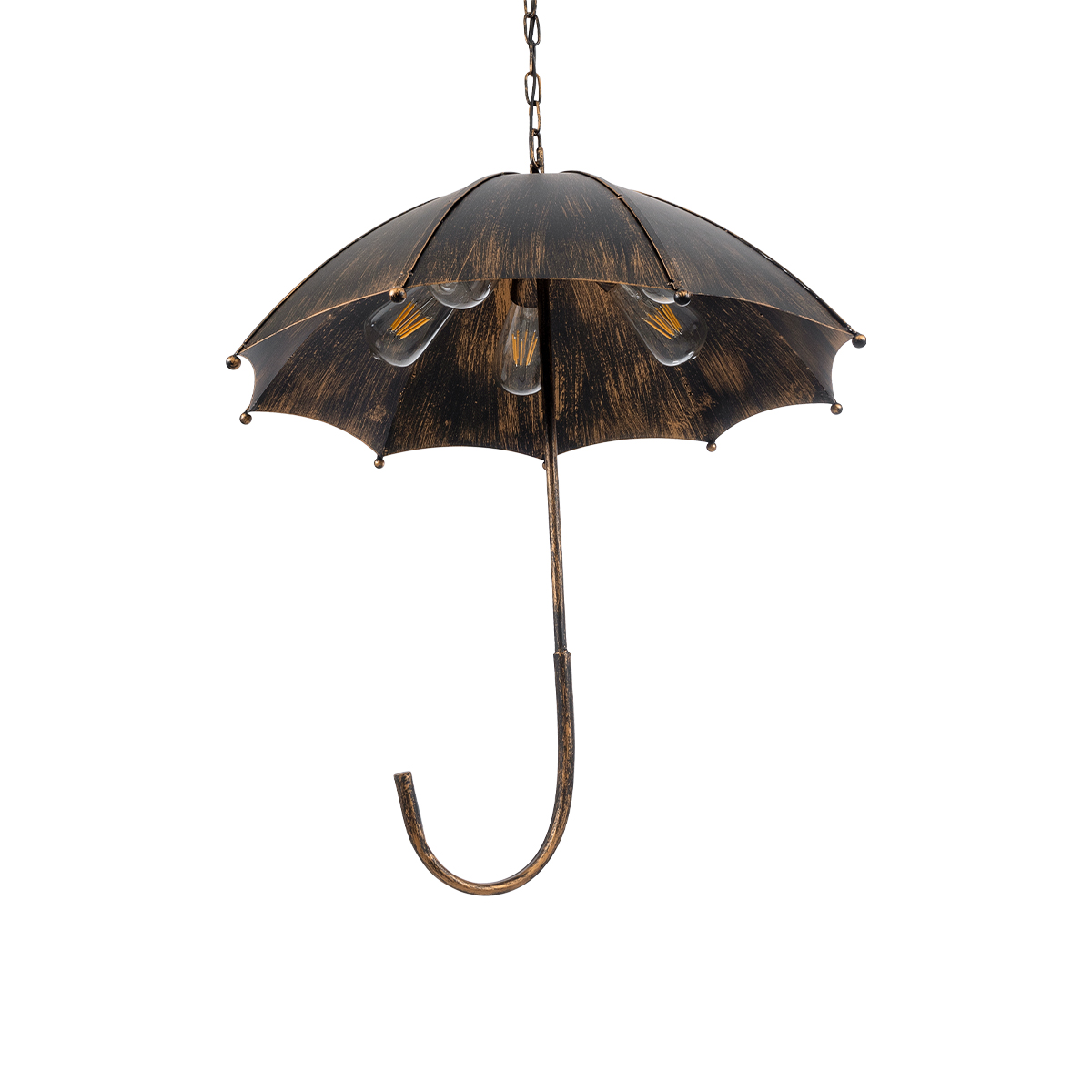 LEDTM® UMBRELLA 01406 Vintage Κρεμαστό Φωτιστικό Οροφής με Ντουί 5 x E27 AC 220-240V IP20 - Χάλκινο - Μ60 x Π60 x Y65cm - Image 6