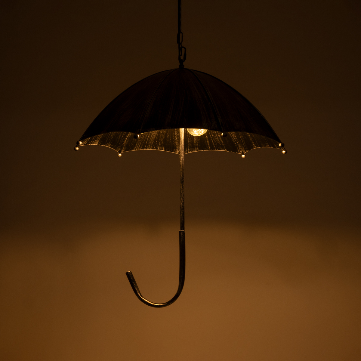 LEDTM® UMBRELLA 01407 Vintage Κρεμαστό Φωτιστικό Οροφής με Ντουί 5 x E27 AC 220-240V IP20 - Ασημί - Μ60 x Π60 x Y65cm - Image 3