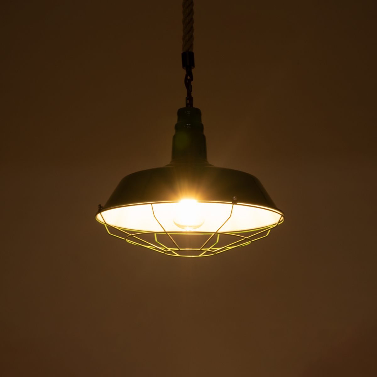 LEDTM® CRANE 01408 Vintage Κρεμαστό Φωτιστικό Οροφής με Ντουί 1 x E27 AC 220-240V IP20 - Πράσινο & Μπεζ - Μ36 x Π36 x Y31cm - Image 3
