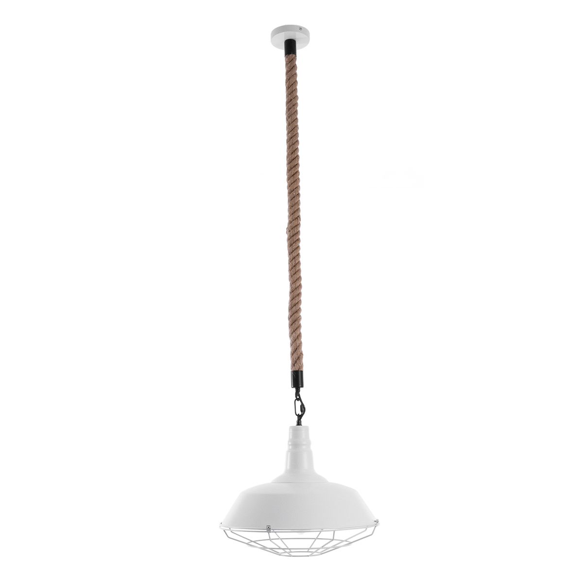 LEDTM® CRANE 01409 Vintage Κρεμαστό Φωτιστικό Οροφής με Ντουί 1 x E27 AC 220-240V IP20 - Λευκό & Μπεζ - Μ36 x Π36 x Υ31cm - Image 4