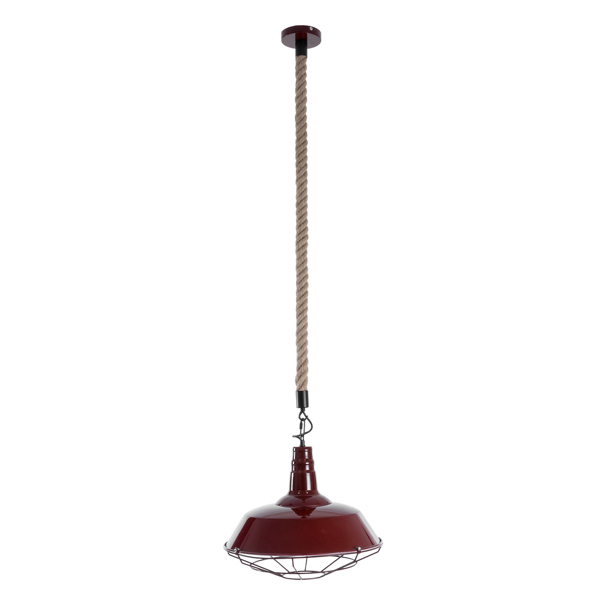 LEDTM® CRANE 01410 Vintage Κρεμαστό Φωτιστικό Οροφής με Ντουί 1 x E27 AC 220-240V IP20 - Κόκκινο & Μπεζ - Μ36 x Π36 x Υ31cm - Image 4