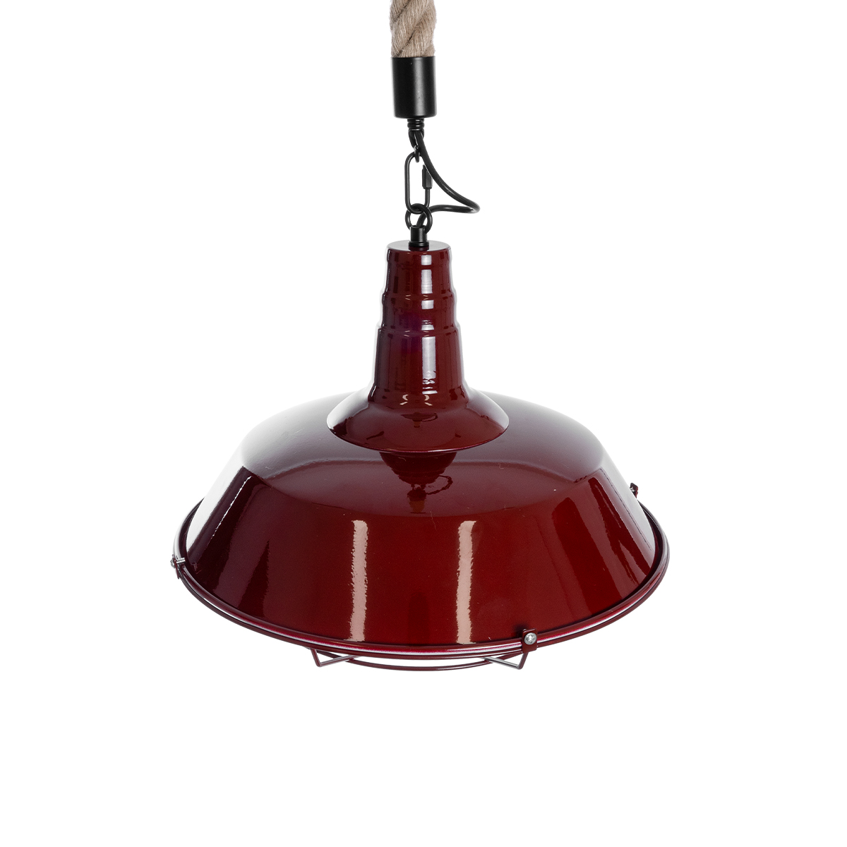 LEDTM® CRANE 01410 Vintage Κρεμαστό Φωτιστικό Οροφής με Ντουί 1 x E27 AC 220-240V IP20 - Κόκκινο & Μπεζ - Μ36 x Π36 x Υ31cm - Image 7