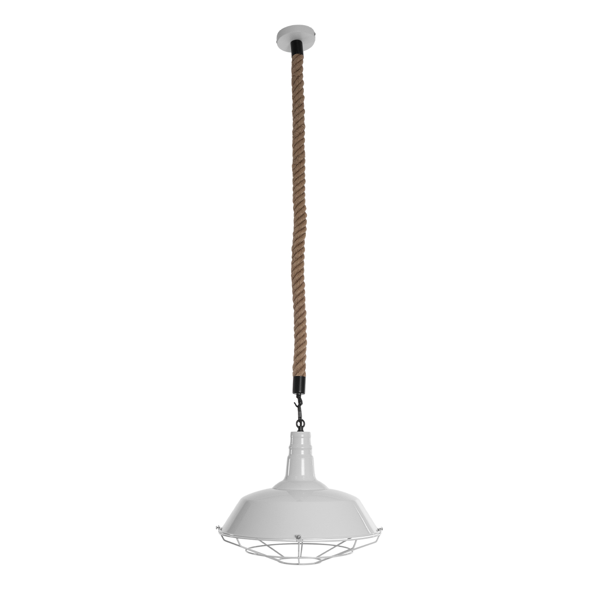 LEDTM® PUPPET 01412 Vintage Κρεμαστό Φωτιστικό Οροφής με Ντουί 1 x E27 AC 220-240V IP20 - Λευκό & Μπεζ - Μ36 x Π36 x Y31cm - Image 4