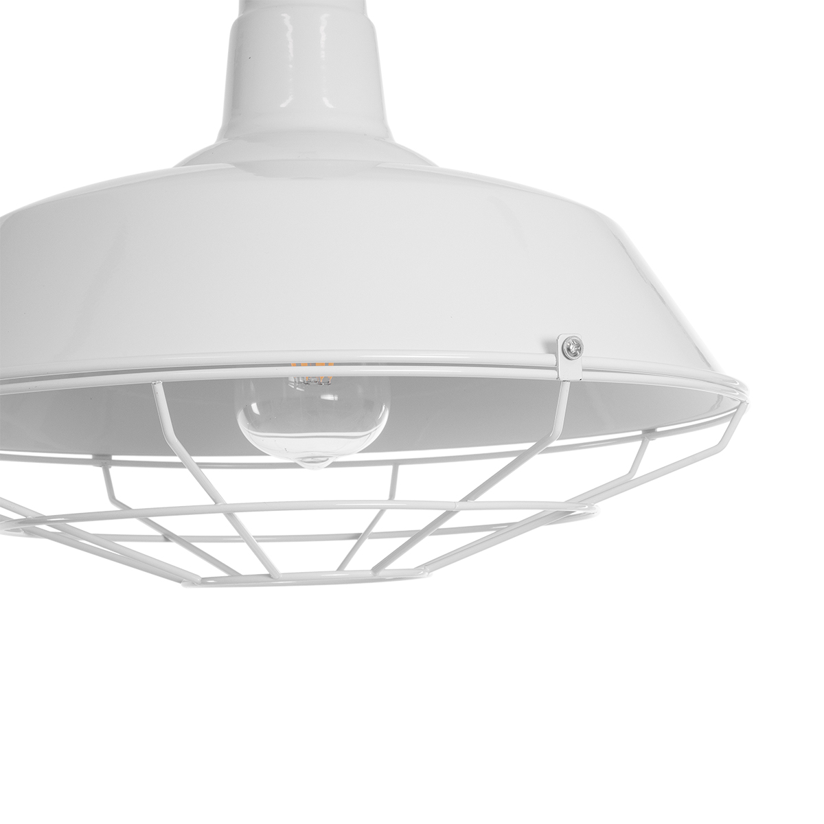 LEDTM® PUPPET 01412 Vintage Κρεμαστό Φωτιστικό Οροφής με Ντουί 1 x E27 AC 220-240V IP20 - Λευκό & Μπεζ - Μ36 x Π36 x Y31cm - Image 9
