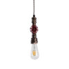 LEDTM® SPIGOT 01413 Vintage Κρεμαστό Φωτιστικό Οροφής με Ντουί 1 x E27 AC 220-240V IP20 - Χάλκινο & Κόκκινο - Μ5 x Π5 x Y20cm - Image 8