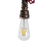 LEDTM® SPIGOT 01413 Vintage Κρεμαστό Φωτιστικό Οροφής με Ντουί 1 x E27 AC 220-240V IP20 - Χάλκινο & Κόκκινο - Μ5 x Π5 x Y20cm - Image 9
