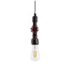 LEDTM® SPIGOT 01414 Vintage Κρεμαστό Φωτιστικό Οροφής με Ντουί 1 x E27 AC 220-240V IP20 - Καφέ & Κόκκινο - Μ5 x Π5 x Y20cm - Image 8
