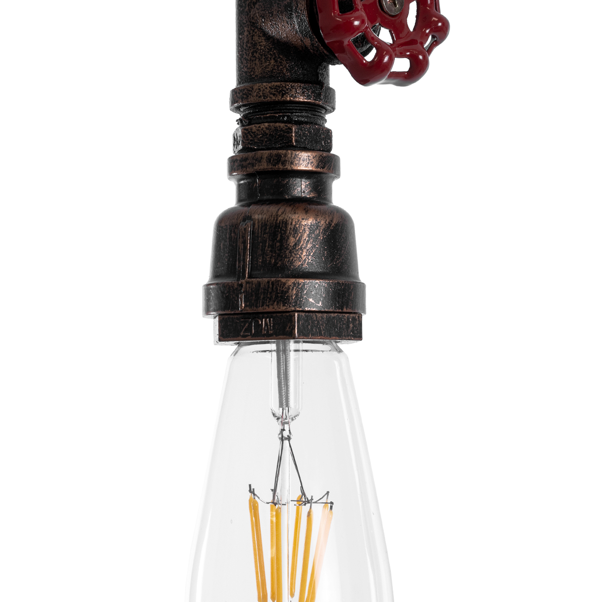 LEDTM® SPIGOT 01414 Vintage Κρεμαστό Φωτιστικό Οροφής με Ντουί 1 x E27 AC 220-240V IP20 - Καφέ & Κόκκινο - Μ5 x Π5 x Y20cm - Image 9