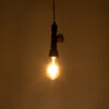 LEDTM® SPIGOT 01415 Vintage Κρεμαστό Φωτιστικό Οροφής με Ντουί 1 x E27 AC 220-240V IP20 - Μαύρο & Κόκκινο - Μ5 x Π5 x Y20cm - Image 3