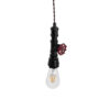 LEDTM® SPIGOT 01415 Vintage Κρεμαστό Φωτιστικό Οροφής με Ντουί 1 x E27 AC 220-240V IP20 - Μαύρο & Κόκκινο - Μ5 x Π5 x Y20cm - Image 7
