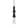 LEDTM® SPIGOT 01415 Vintage Κρεμαστό Φωτιστικό Οροφής με Ντουί 1 x E27 AC 220-240V IP20 - Μαύρο & Κόκκινο - Μ5 x Π5 x Y20cm - Image 8
