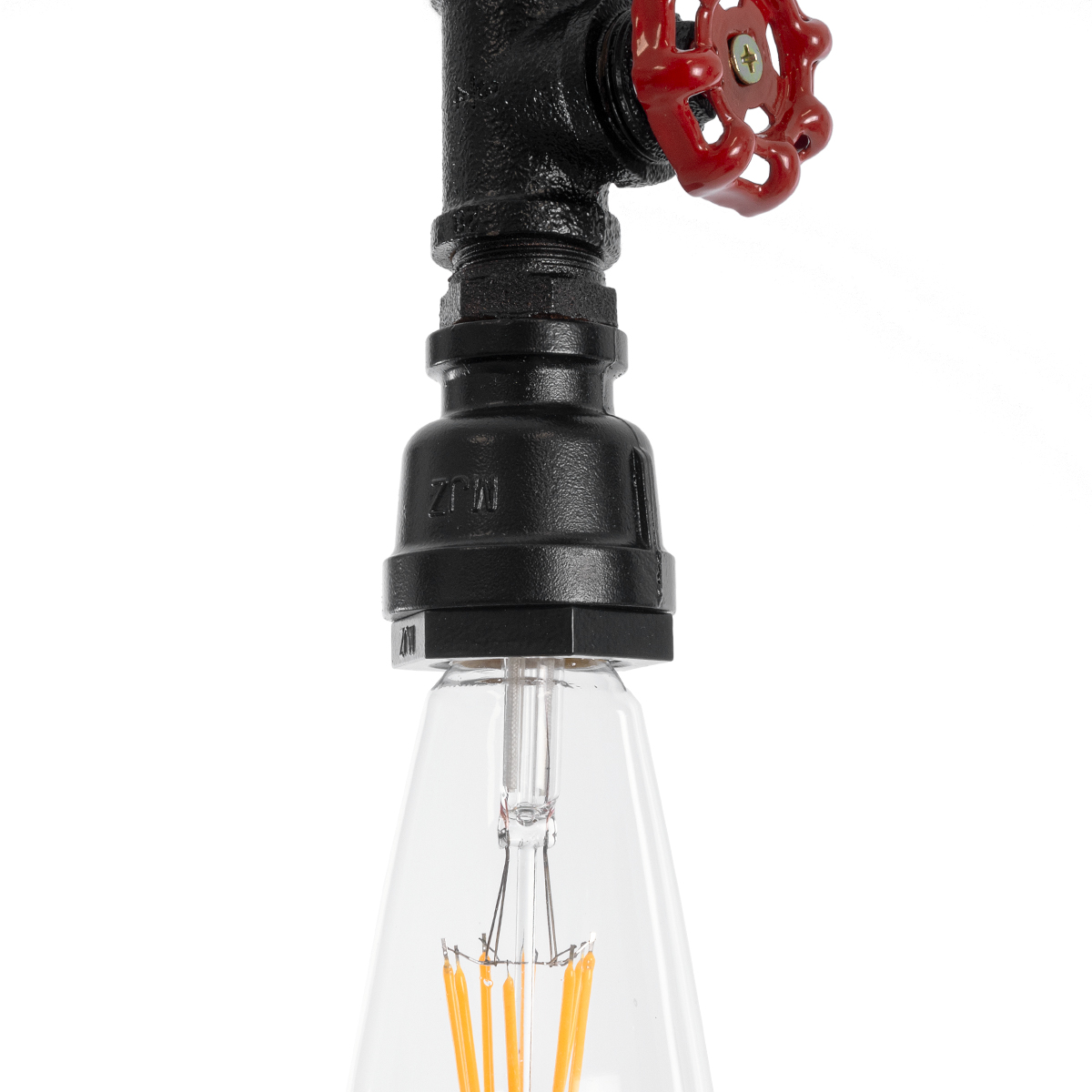 LEDTM® SPIGOT 01415 Vintage Κρεμαστό Φωτιστικό Οροφής με Ντουί 1 x E27 AC 220-240V IP20 - Μαύρο & Κόκκινο - Μ5 x Π5 x Y20cm - Image 9