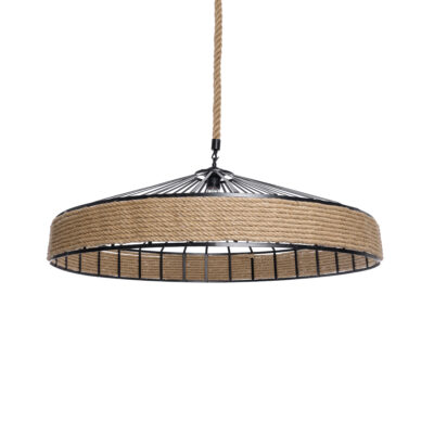 Alternative view of LEDTM® SAHARA 01416 Boho Κρεμαστό Φωτιστικό Οροφής με Ντουί 1 x E27 AC 220-240V IP20 - Μπεζ & Μαύρο - Μ80 x Π80 x Y25cm