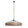LEDTM® SAHARA 01416 Boho Κρεμαστό Φωτιστικό Οροφής με Ντουί 1 x E27 AC 220-240V IP20 - Μπεζ & Μαύρο - Μ80 x Π80 x Y25cm - Image 4