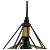 LEDTM® FLUTED 01421 Vintage Κρεμαστό Φωτιστικό Οροφής με Ντουί 1 x E27 AC 220-240V IP20 - Μαύρο & Μπεζ - Μ25 x Π25 x Y24cm - Image 6