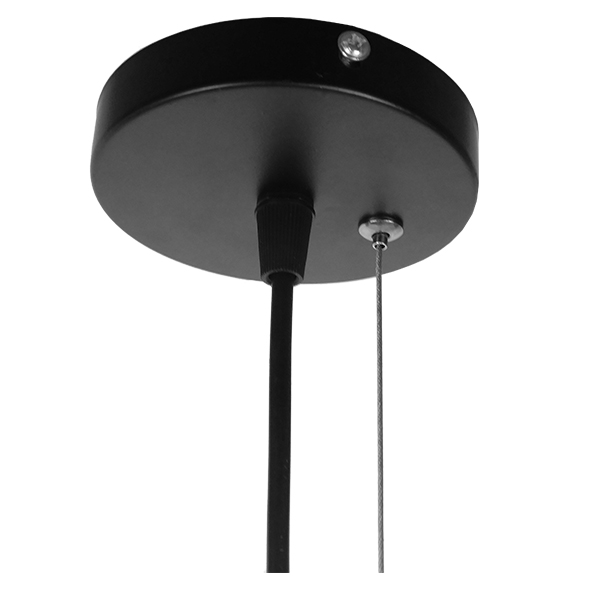 LEDTM® FLUTED 01422 Vintage Κρεμαστό Φωτιστικό Οροφής με Ντουί 1 x E27 AC 220-240V IP20 - Μαύρο & Μπεζ - Μ50 x Π50 x Y44cm - Image 8