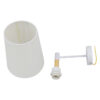LEDTM® LYDFORD 01433 Μοντέρνο Φωτιστικό Τοίχου - Απλίκα με Ντουί 1 x E27 AC 220-240V IP20 - Λευκό & Μπέζ - Μ20 x Π28 x Υ36cm - Image 9