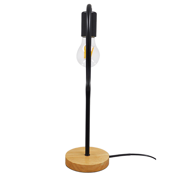 LEDTM® HONOR ROUND 01434 Μοντέρνο Επιτραπέζιο Φωτιστικό Πορτατίφ με Ντουί 1 x E27 AC 220-240V IP20 - Μαύρο & Μπεζ - M20 x Π20 x Υ42cm - Image 5