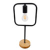 LEDTM® HONOR SQUARE 01435 Μοντέρνο Επιτραπέζιο Φωτιστικό Πορτατίφ με Ντουί 1 x E27 AC 220-240V IP20 - Μαύρο & Μπεζ - M20 x Π20 x Υ42cm - Image 3