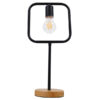 LEDTM® HONOR SQUARE 01435 Μοντέρνο Επιτραπέζιο Φωτιστικό Πορτατίφ με Ντουί 1 x E27 AC 220-240V IP20 - Μαύρο & Μπεζ - M20 x Π20 x Υ42cm - Image 4