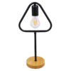 LEDTM® HONOR TRIANGLE 01436 Μοντέρνο Επιτραπέζιο Φωτιστικό Πορτατίφ με Ντουί 1 x E27 AC 220-240V IP20 - Μαύρο & Μπεζ - M20 x Π20 x Υ40cm - Image 3