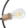 LEDTM® NEXUS 01446 Μοντέρνο Φωτιστικό Οροφής με Ντουί 6 x E27 AC 220-240V IP20 - Μαύρο & Χάλκινο - Μ105 x Π105 x Υ70cm - Image 6
