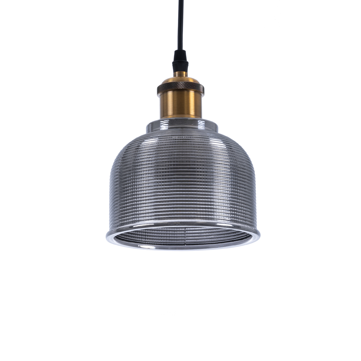 LEDTM® SEGRETO 01449 Vintage Κρεμαστό Φωτιστικό Οροφής με Ντουί 1 x E27 AC 220-240V IP20 - Γκρι & Χρυσό - Μ14 x Π14 x Υ18cm - Image 2