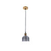 LEDTM® SEGRETO 01449 Vintage Κρεμαστό Φωτιστικό Οροφής με Ντουί 1 x E27 AC 220-240V IP20 - Γκρι & Χρυσό - Μ14 x Π14 x Υ18cm - Image 4