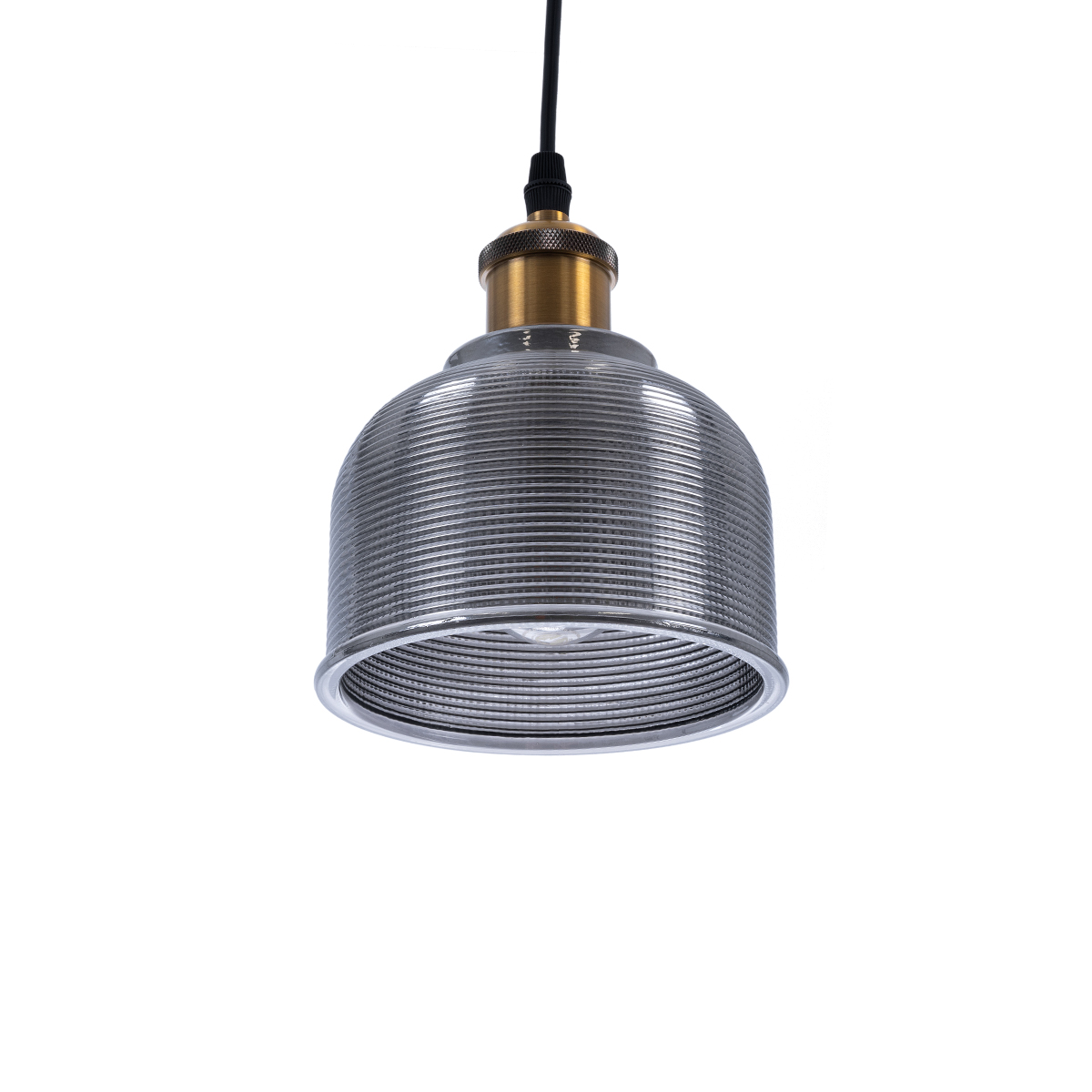 LEDTM® SEGRETO 01449 Vintage Κρεμαστό Φωτιστικό Οροφής με Ντουί 1 x E27 AC 220-240V IP20 - Γκρι & Χρυσό - Μ14 x Π14 x Υ18cm - Image 6
