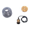 LEDTM® SEGRETO 01449 Vintage Κρεμαστό Φωτιστικό Οροφής με Ντουί 1 x E27 AC 220-240V IP20 - Γκρι & Χρυσό - Μ14 x Π14 x Υ18cm - Image 9