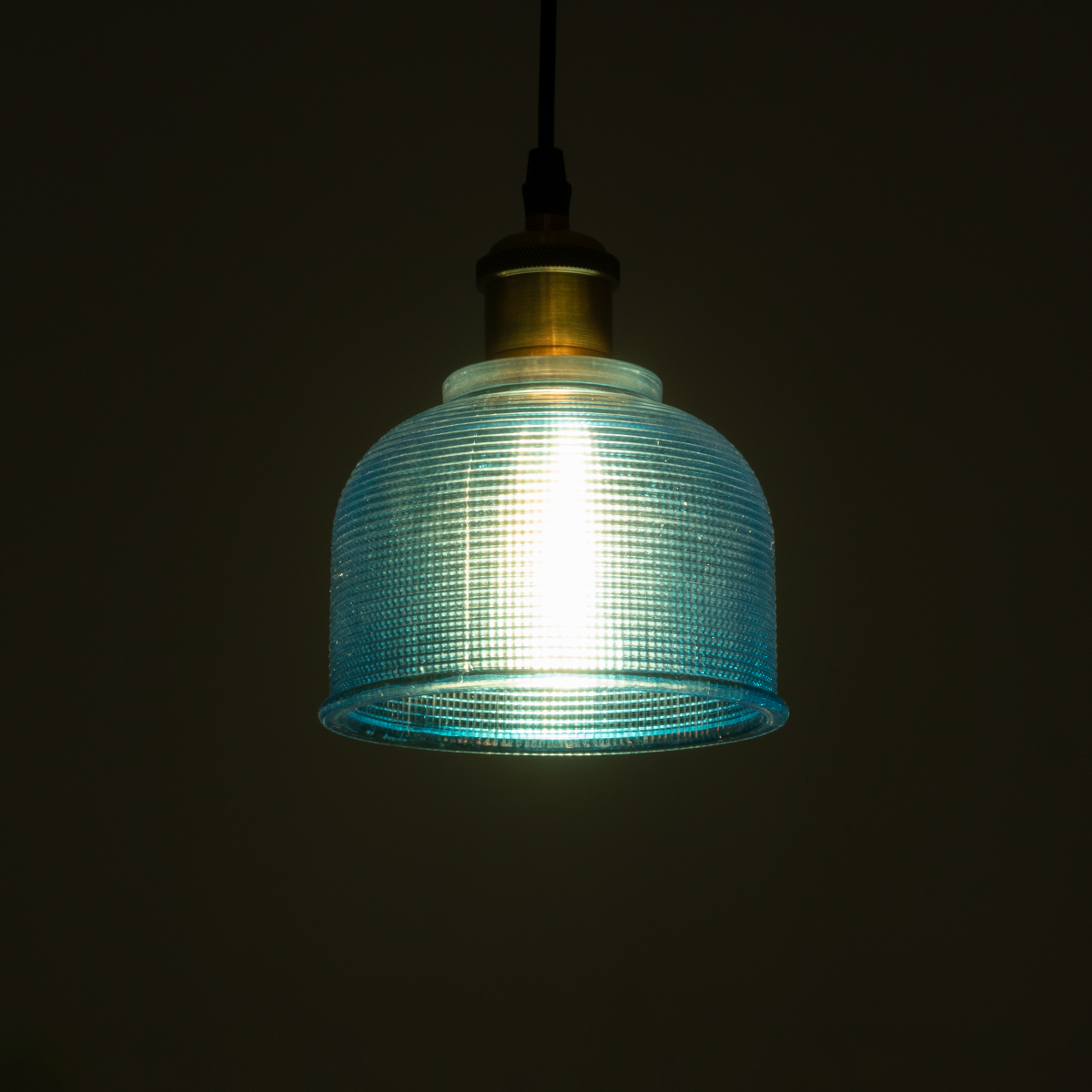 LEDTM® SEGRETO 01452 Vintage Κρεμαστό Φωτιστικό Οροφής με Ντουί 1 x E27 AC 220-240V IP20 - Μπλε & Χρυσό - Μ14 x Π14 x Υ18cm - Image 3