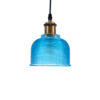 LEDTM® SEGRETO 01452 Vintage Κρεμαστό Φωτιστικό Οροφής με Ντουί 1 x E27 AC 220-240V IP20 - Μπλε & Χρυσό - Μ14 x Π14 x Υ18cm - Image 5
