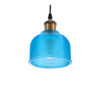 LEDTM® SEGRETO 01452 Vintage Κρεμαστό Φωτιστικό Οροφής με Ντουί 1 x E27 AC 220-240V IP20 - Μπλε & Χρυσό - Μ14 x Π14 x Υ18cm - Image 6