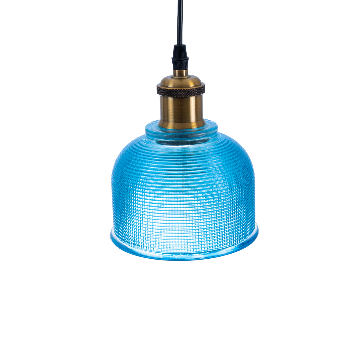 LEDTM® SEGRETO 01452 Vintage Κρεμαστό Φωτιστικό Οροφής με Ντουί 1 x E27 AC 220-240V IP20 - Μπλε & Χρυσό - Μ14 x Π14 x Υ18cm - Image 7