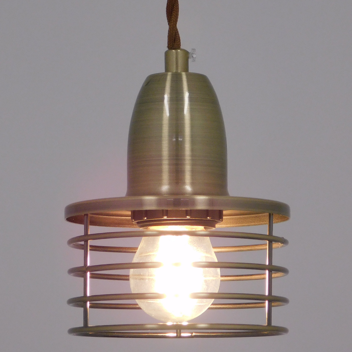 LEDTM® MANHATTAN 01455 Μοντέρνο Κρεμαστό Φωτιστικό Οροφής με Ντουί 1 x E27 AC 220-240V IP20 - Μπρούτζινο - Μ11 x Π11 x Υ14cm - Image 3