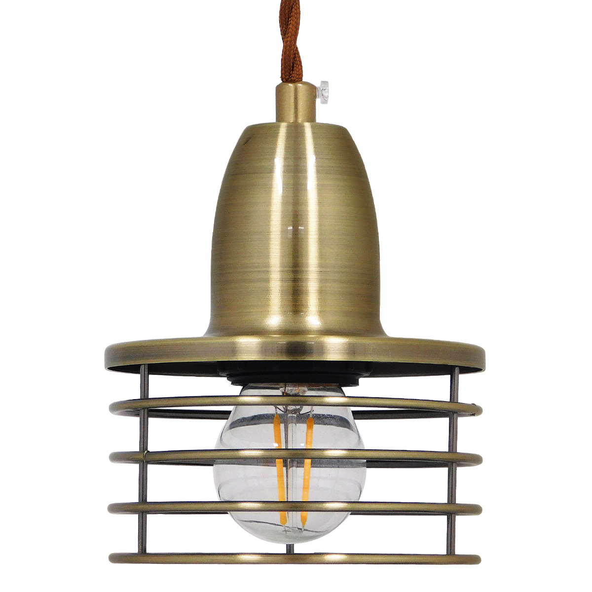 LEDTM® MANHATTAN 01455 Μοντέρνο Κρεμαστό Φωτιστικό Οροφής με Ντουί 1 x E27 AC 220-240V IP20 - Μπρούτζινο - Μ11 x Π11 x Υ14cm - Image 5