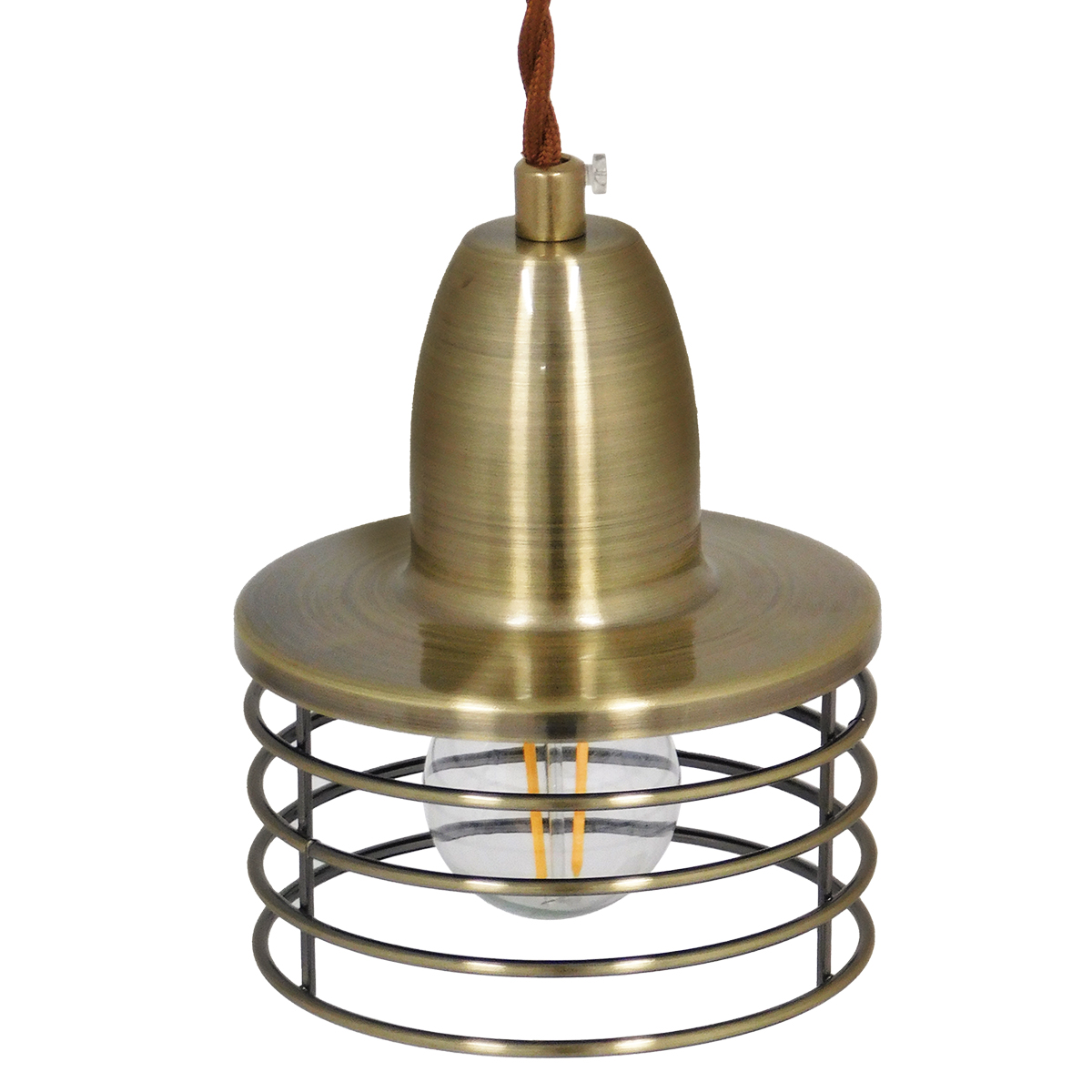 LEDTM® MANHATTAN 01455 Μοντέρνο Κρεμαστό Φωτιστικό Οροφής με Ντουί 1 x E27 AC 220-240V IP20 - Μπρούτζινο - Μ11 x Π11 x Υ14cm - Image 7