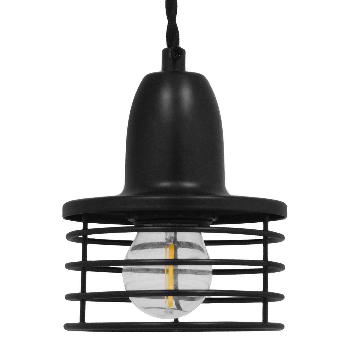 LEDTM® MANHATTAN 01456 Μοντέρνο Κρεμαστό Φωτιστικό Οροφής με Ντουί 1 x E27 AC 220-240V IP20 - Μαύρο - Μ11 x Π11 x Υ14cm - Image 5