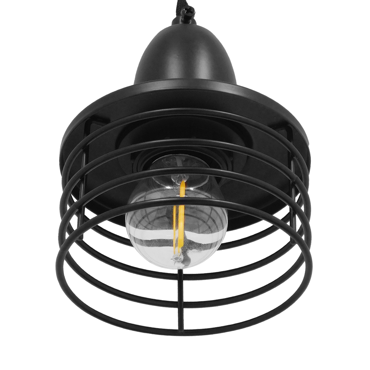 LEDTM® MANHATTAN 01456 Μοντέρνο Κρεμαστό Φωτιστικό Οροφής με Ντουί 1 x E27 AC 220-240V IP20 - Μαύρο - Μ11 x Π11 x Υ14cm - Image 6